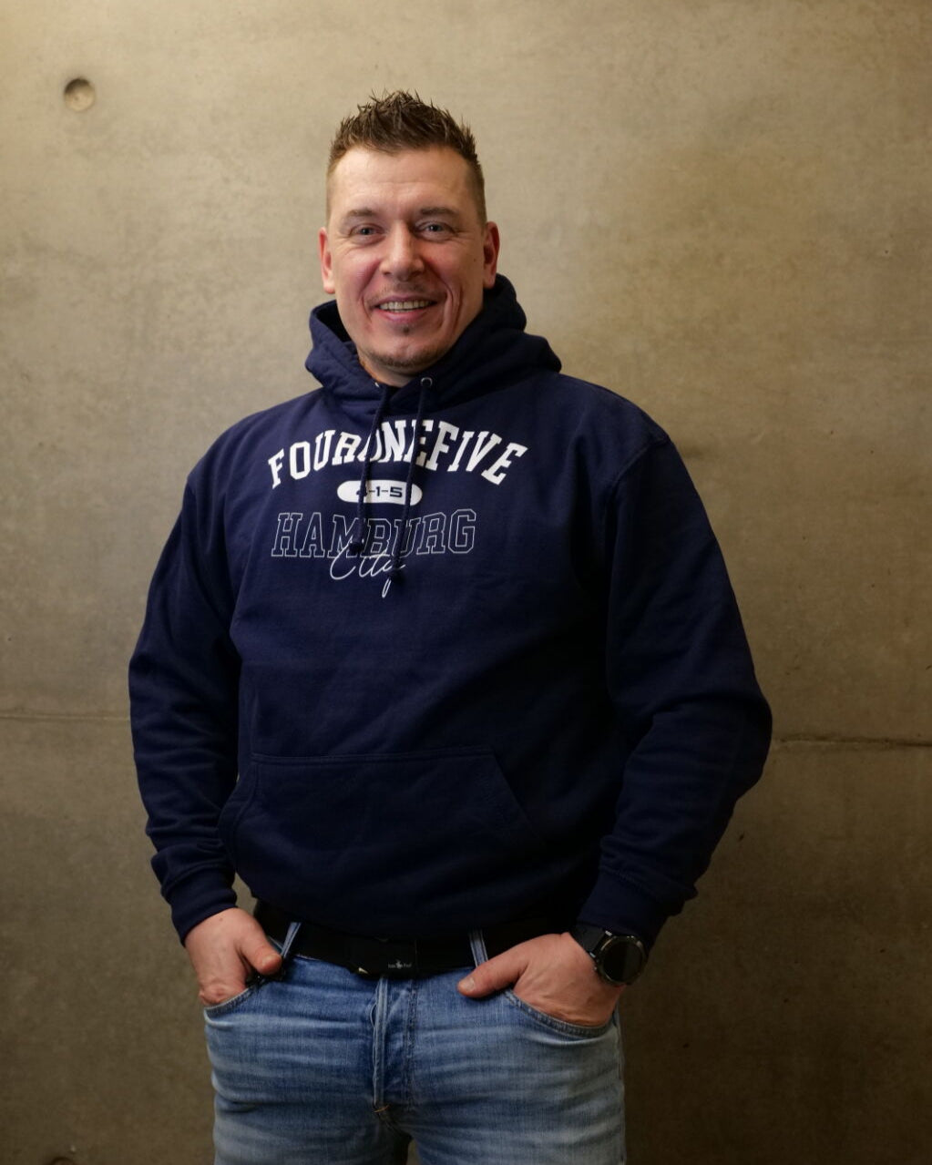 FOUR ONE FIVE HOODIE BLAU