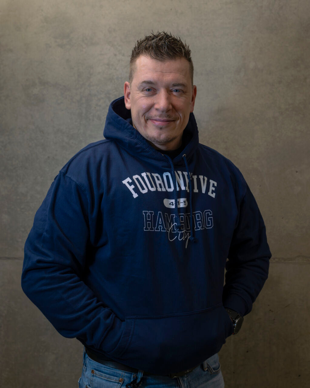 FOUR ONE FIVE HOODIE BLAU