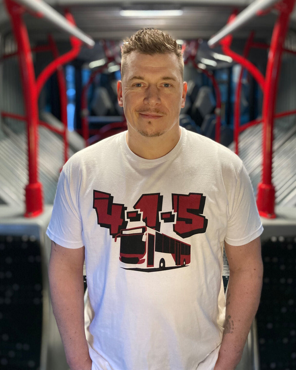 BUSFAHRERGRUSS T-SHIRT WEISS